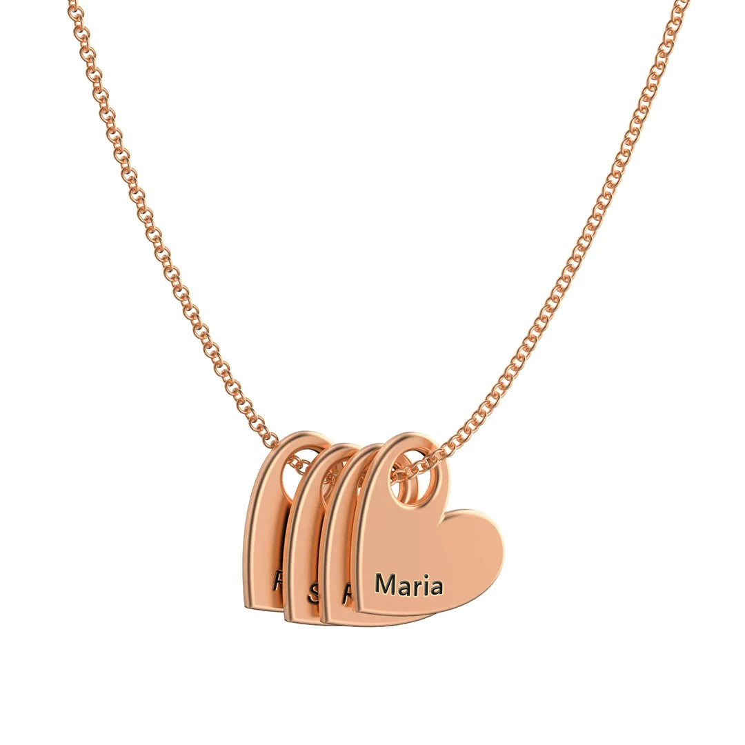 Colar de Corações Personalizados Amor Eterno