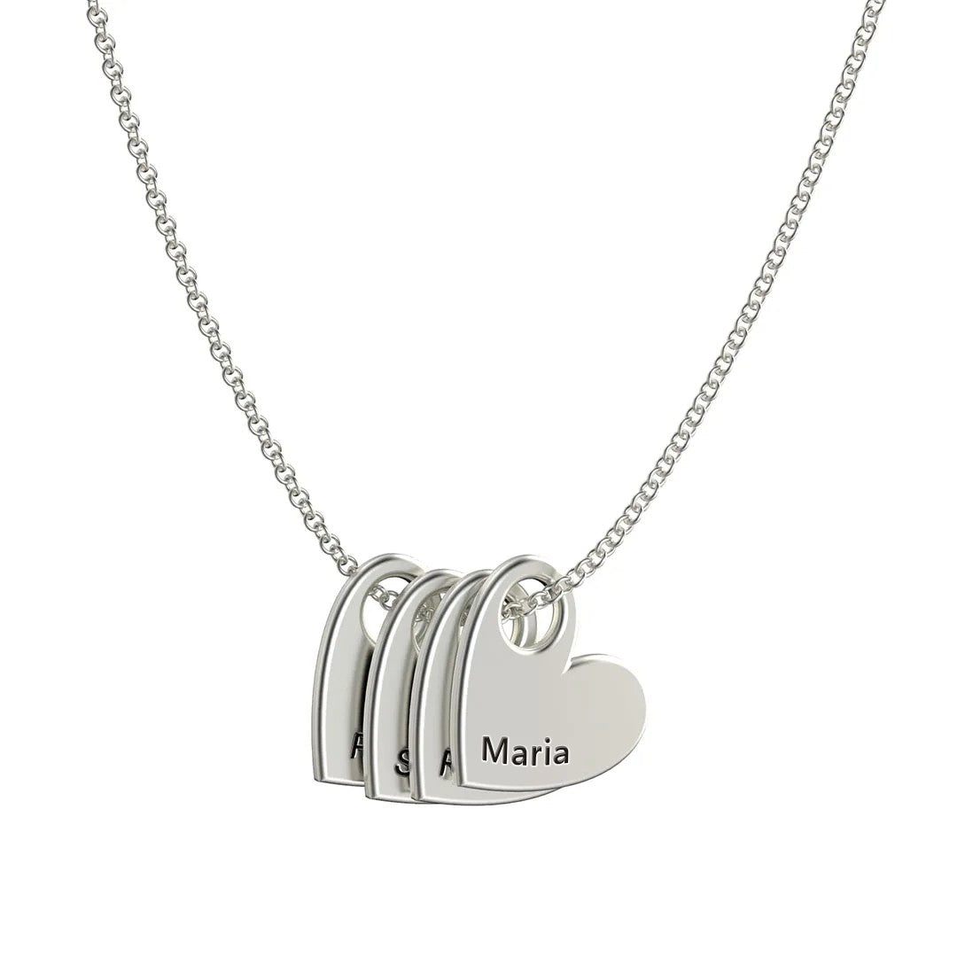 Colar de Corações Personalizados Amor Eterno
