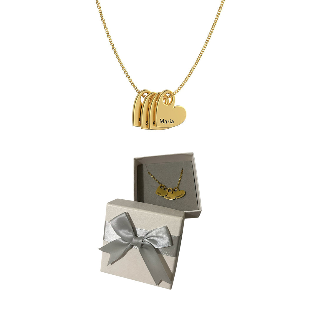 Colar de Corações Personalizados Amor Eterno